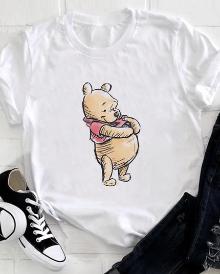 Damski T-shirt ze wzorem Kubusia Puchatka