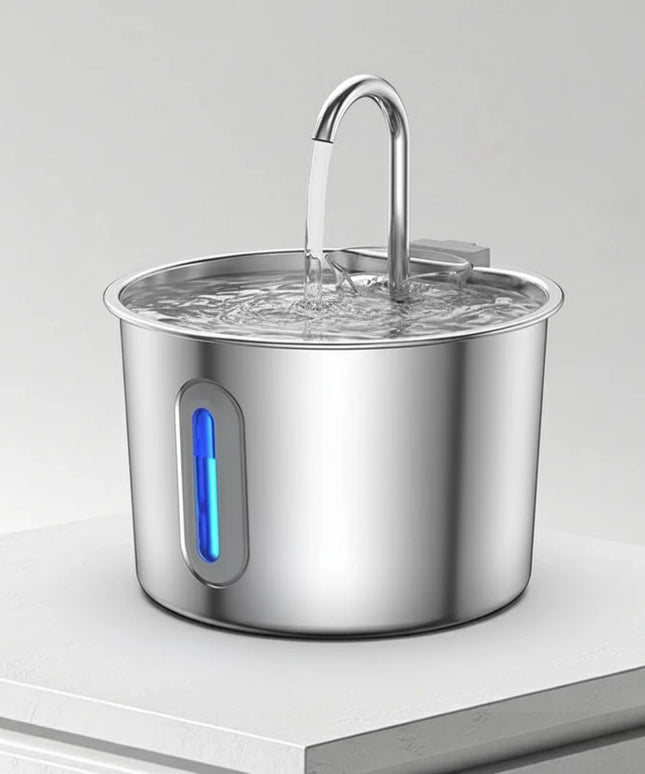 Duża fontanna dla psa ze stali nierdzewnej