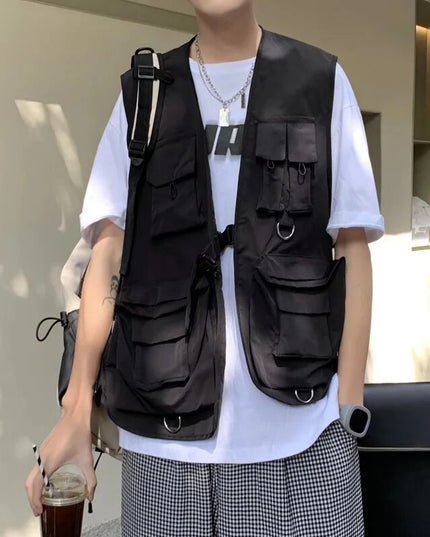 Kamizelka męska z kieszeniami i regulacją