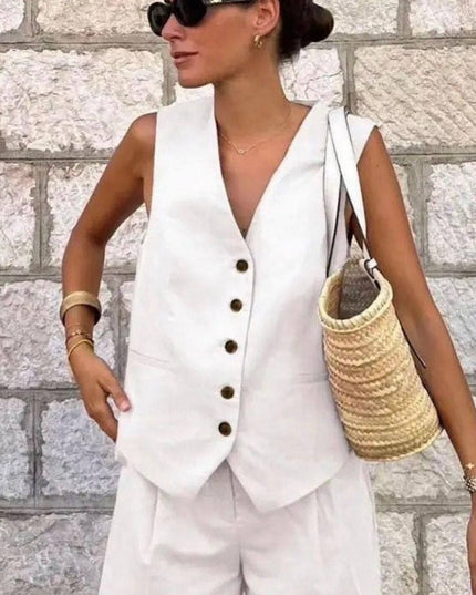 Kamizelka damska elegancka z guzikami