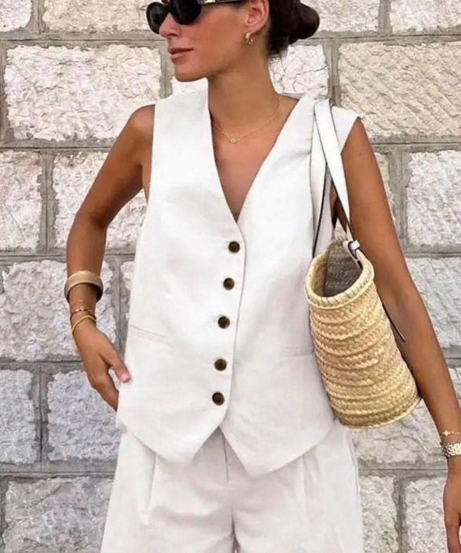 Kamizelka damska elegancka z guzikami