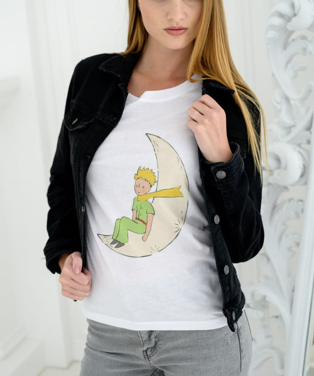 Damski T-shirt z Małym Księciem