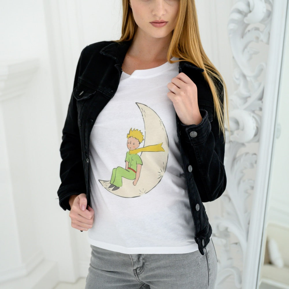 Damski T-shirt z Małym Księciem