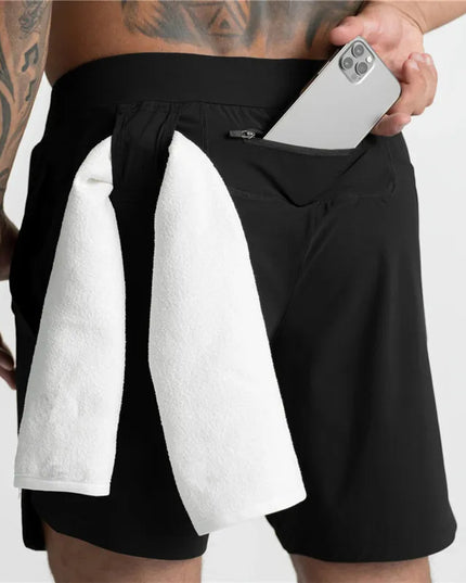 Sportowe spodenki męskie szybkoschnące z kieszeniami