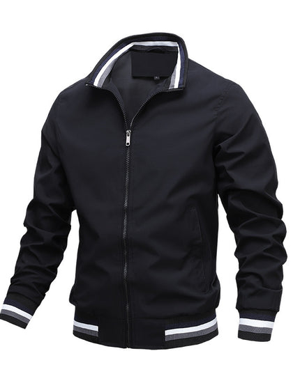 Męska kurtka przejściowa bomberka z nadrukiem na plecach