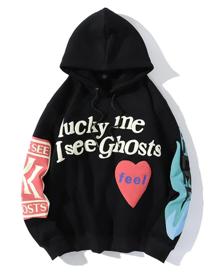 Bluza męska z kapturem streetwear z napisami