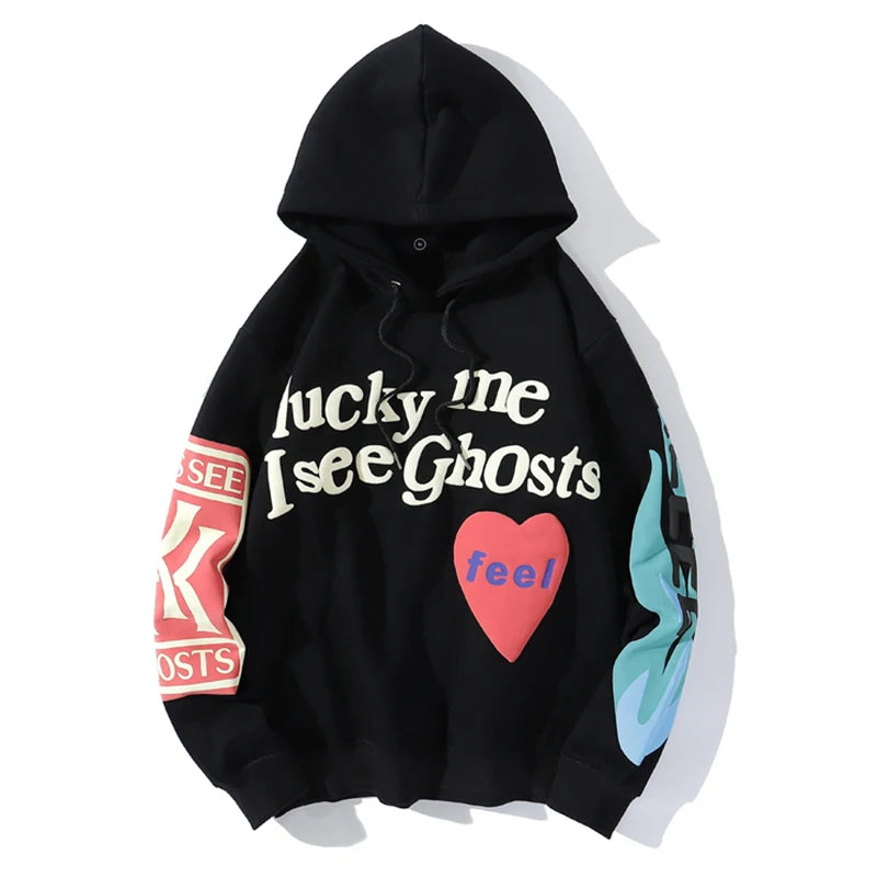 Bluza męska z kapturem streetwear z napisami