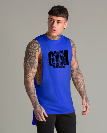 Sportowa koszulka męska tank top z nadrukiem