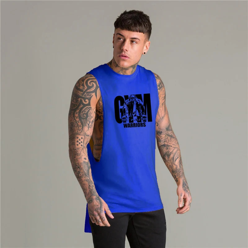 Sportowa koszulka męska tank top z nadrukiem