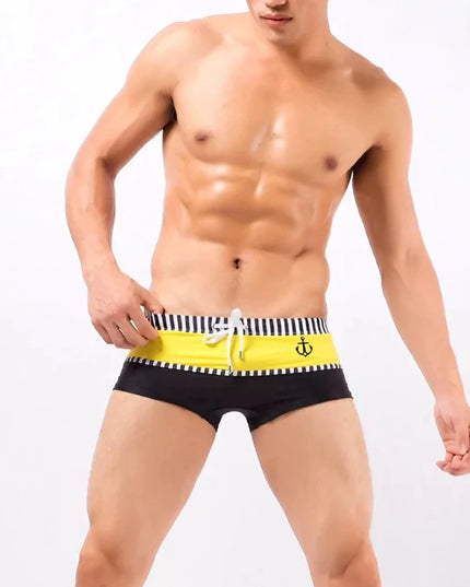 Męskie bokserki kąpielowe w marynarskim stylu