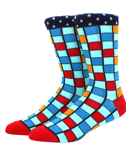 Skarpetki męskie długie wzorzyste