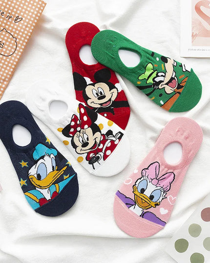 Skarpetki damskie stopki z motywem z bajek 5 par