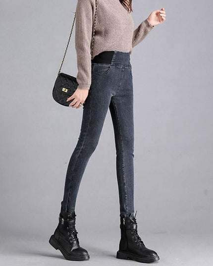 Damskie spodnie zimowe obcisłe rurki