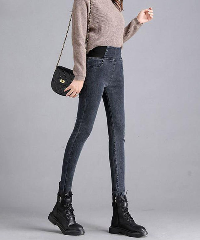 Damskie spodnie zimowe obcisłe rurki