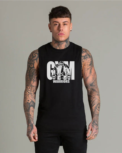 Sportowa koszulka męska tank top z nadrukiem