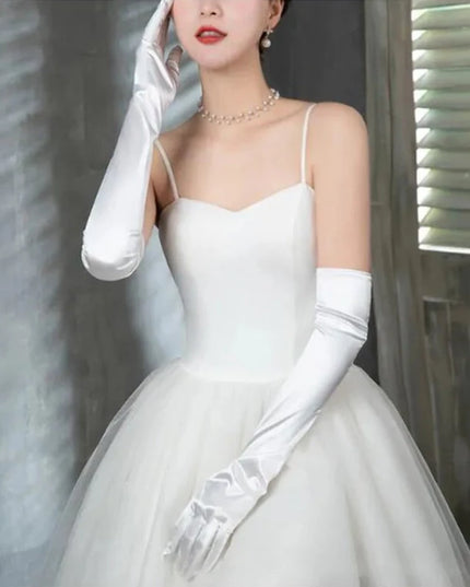 Rękawiczki damskie długie w jednolitym kolorze