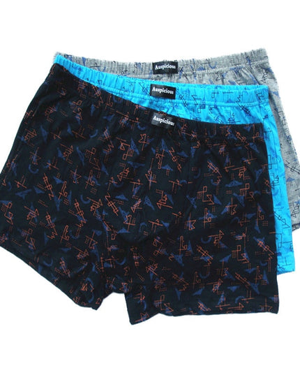 Bokserki luźne męskie wygodne we wzorki 5 sztuk