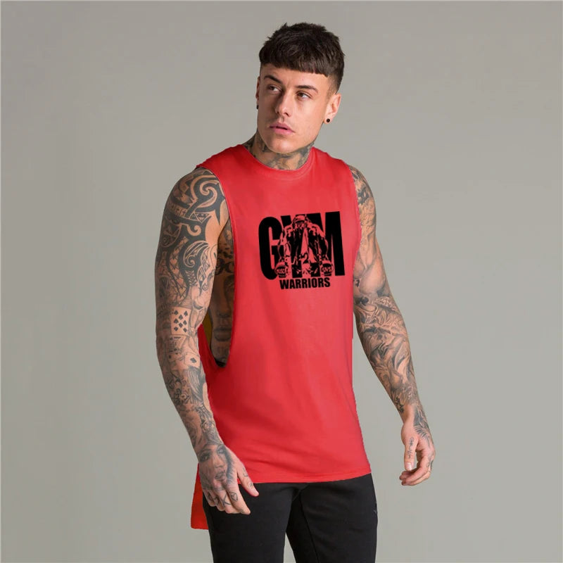 Sportowa koszulka męska tank top z nadrukiem