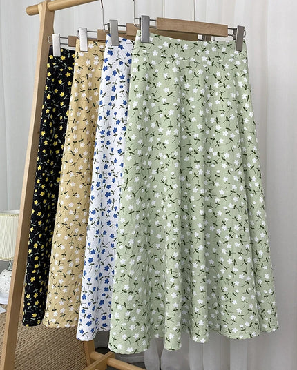 Spódnica midi letnia w kwiaty