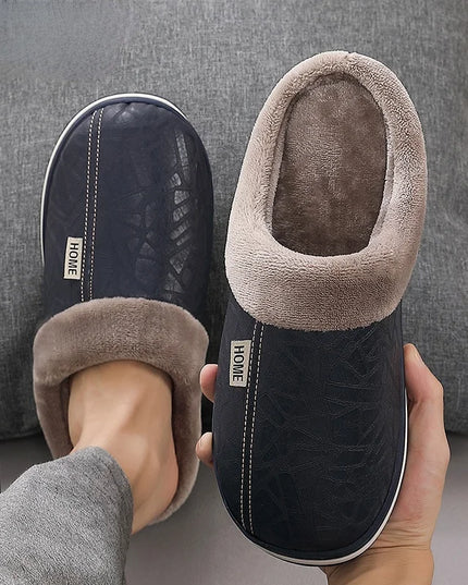 Klapki domowe męskie z ociepleniem