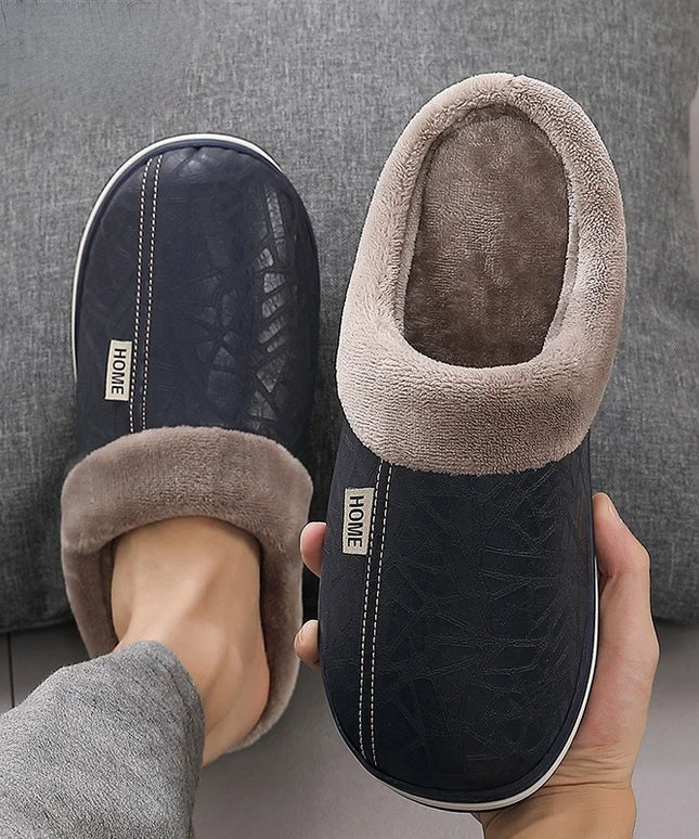 Klapki domowe męskie z ociepleniem