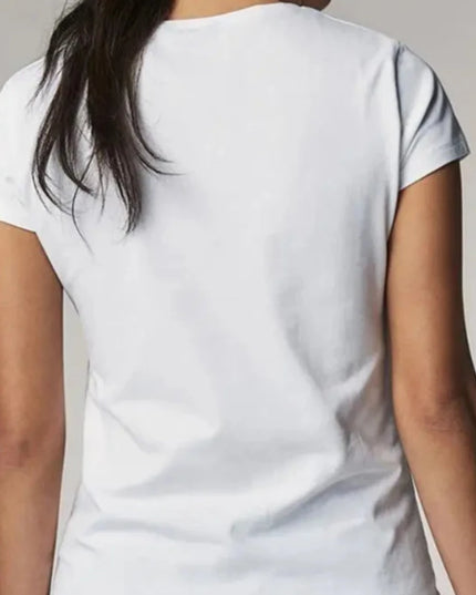 Damski T-shirt bawełniany o dopasowanym kroju