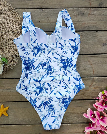 Jednoczęściowy strój kąpielowy w stylu gorsetu