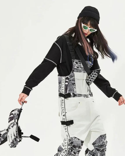 Rękawiczki unisex narciarskie w kolorowe wzory