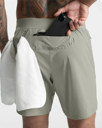 Sportowe spodenki męskie szybkoschnące z kieszeniami