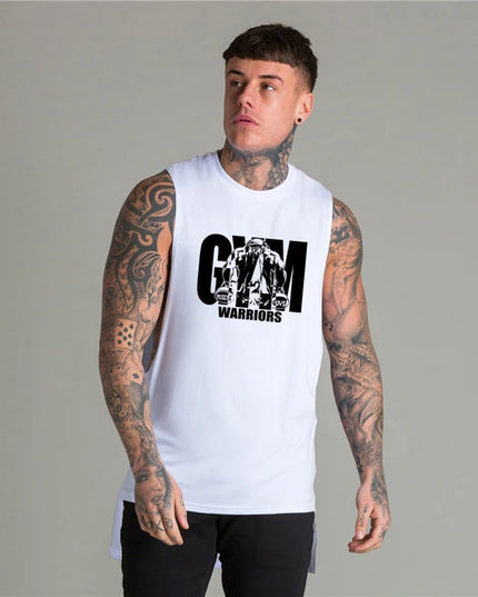 Sportowa koszulka męska tank top z nadrukiem