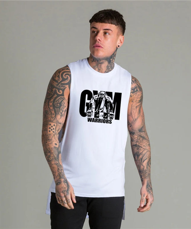 Sportowa koszulka męska tank top z nadrukiem