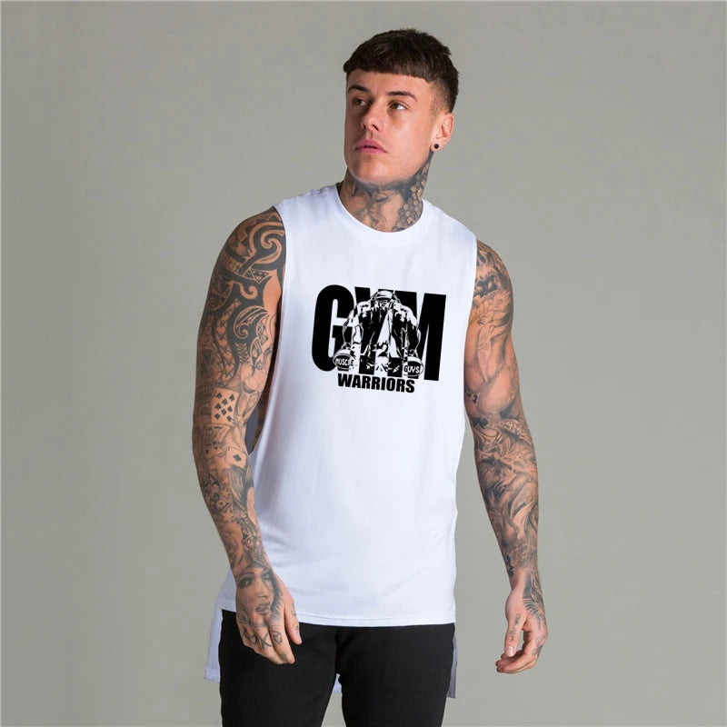 Sportowa koszulka męska tank top z nadrukiem