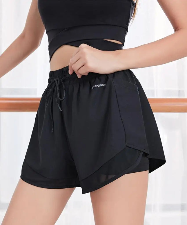 Sportowe szorty damskie z wysokim stanem oddychające