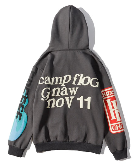 Bluza męska z kapturem streetwear z napisami