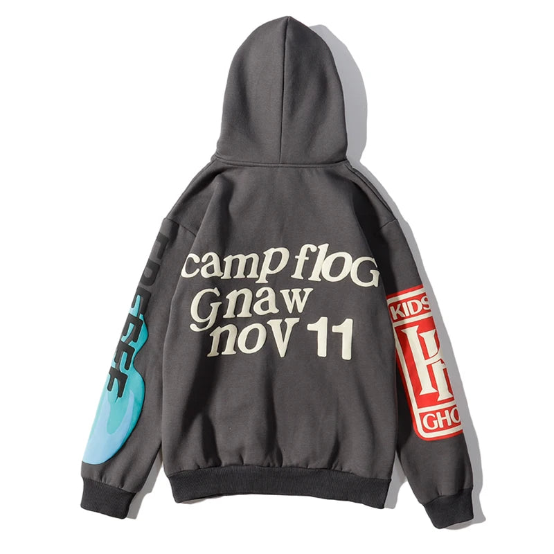 Bluza męska z kapturem streetwear z napisami