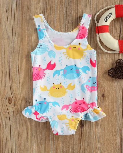 Jednoczęściowy strój kąpielowy dla niemowląt w kolorowe wzory