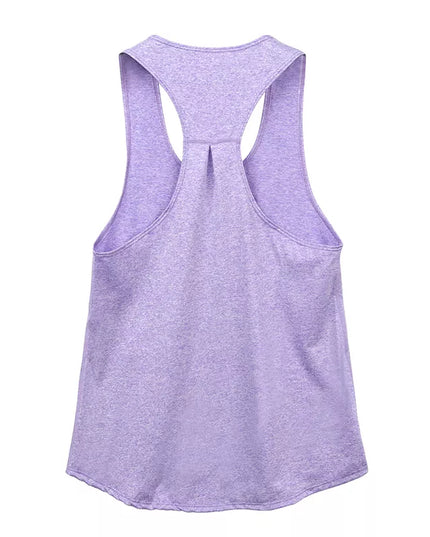 Sportowa koszulka damska melanżowa na ramiączkach