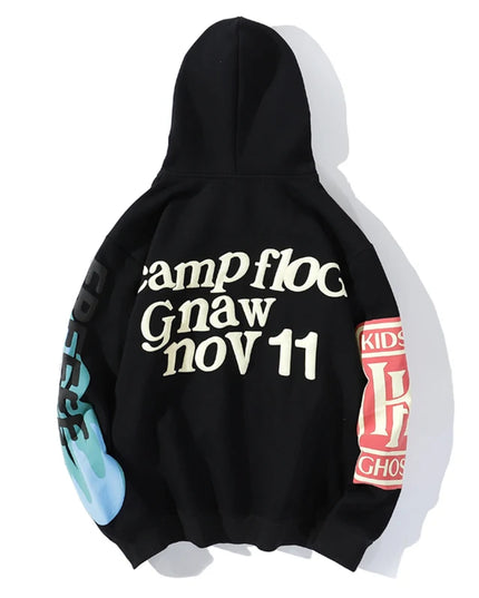 Bluza męska z kapturem streetwear z napisami