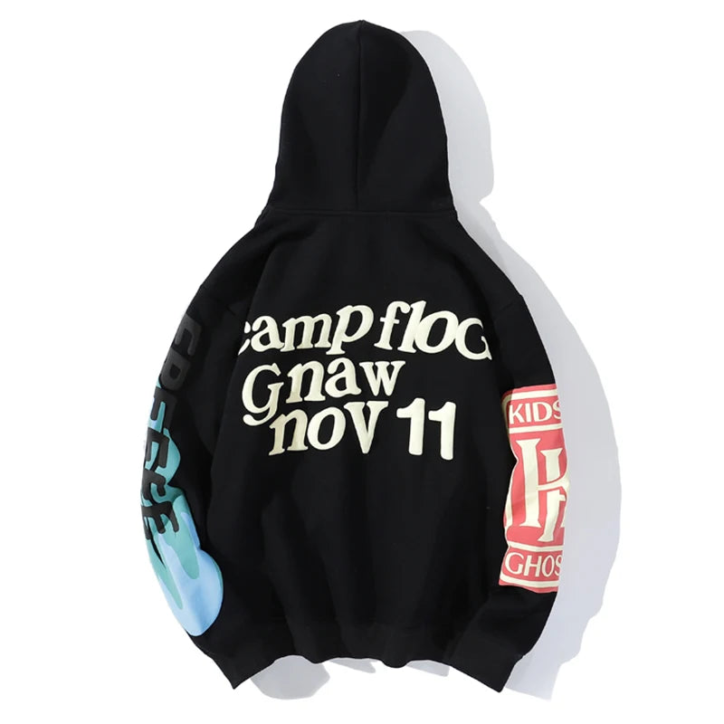 Bluza męska z kapturem streetwear z napisami