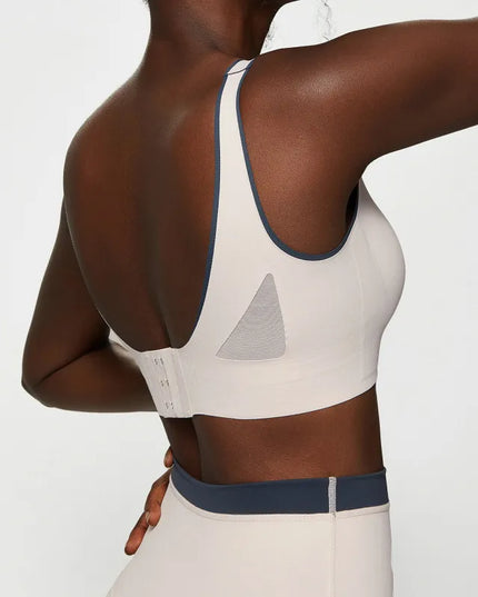 Sportowy komplet damski bezszwowy - biustonosz i legginsy