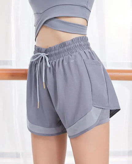 Sportowe szorty damskie z wysokim stanem oddychające