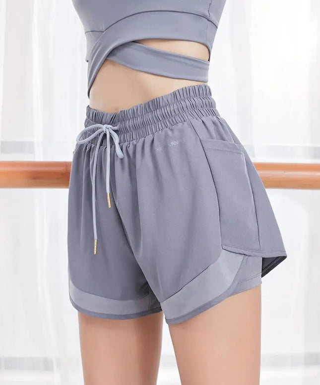 Sportowe szorty damskie z wysokim stanem oddychające