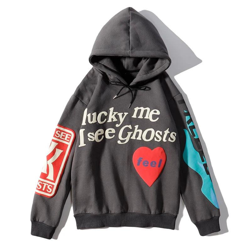 Bluza męska z kapturem streetwear z napisami