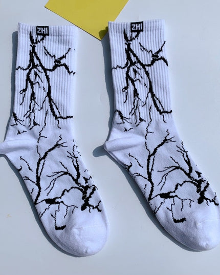 Skarpetki męskie za kostkę wzór błyskawic