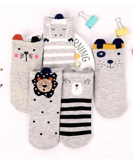 Skarpetki damskie krótkie zestaw 5 kolorowych par