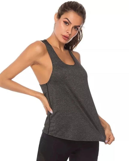 Sportowa koszulka damska melanżowa na ramiączkach