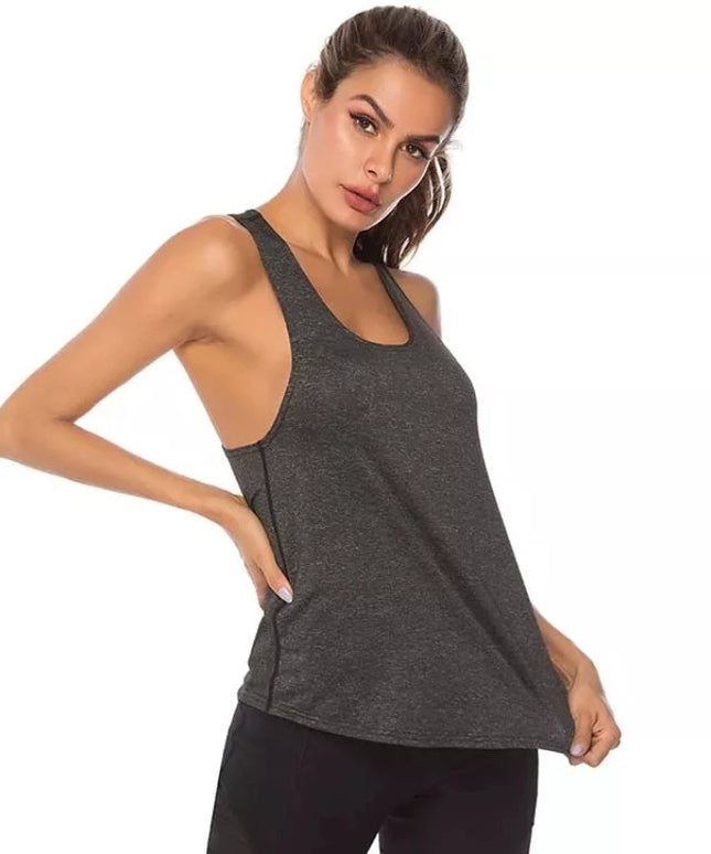 Sportowa koszulka damska melanżowa na ramiączkach