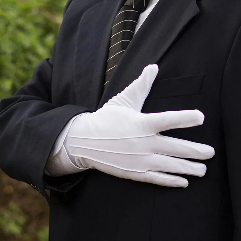 Rękawiczki męskie eleganckie z przeszyciami