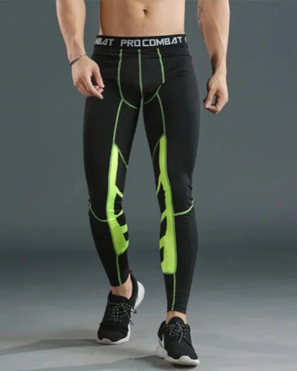 Sportowe legginsy męskie z elastycznego materiału