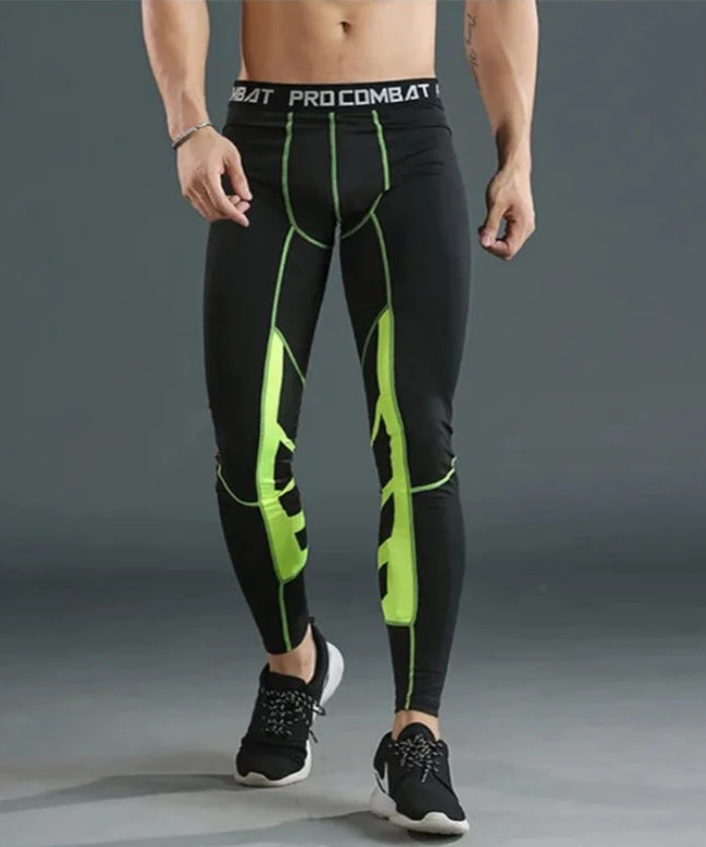 Sportowe legginsy męskie z elastycznego materiału